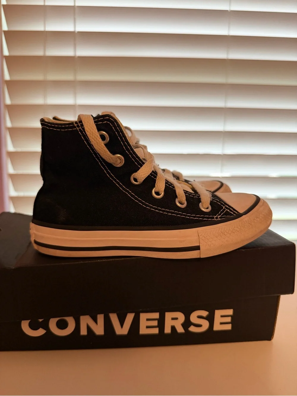 Converse Toddler Black and White High-Top Sneakers